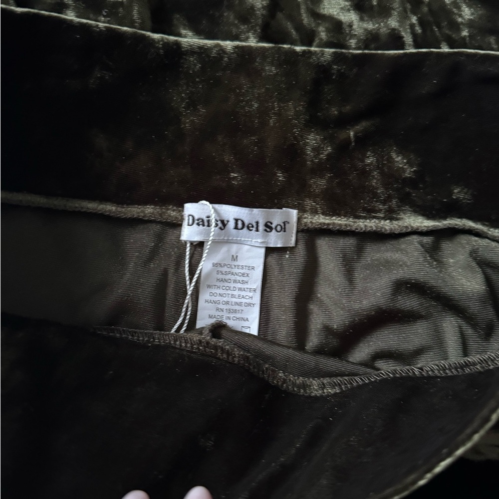 Olive Velvet Women's Pants - Picture 3 of 5